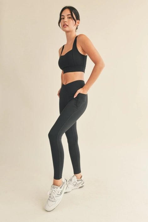 Black Under Control Bra & Legging Set RTS